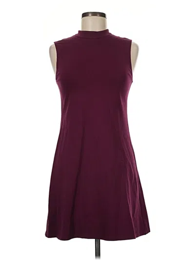 Pre-owned Aqua Casual Dress In Burgundy