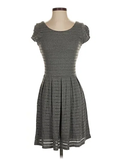 Pre-owned Aqua Casual Dress In Gray