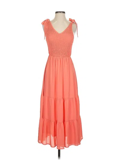 Pre-owned Aqua Casual Dress In Orange