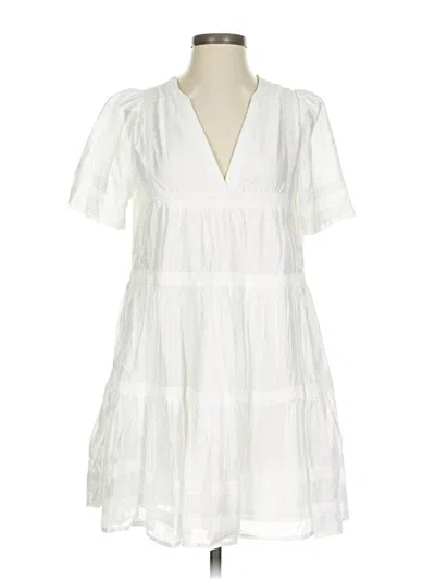 Aqua Casual Dress In White