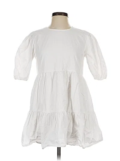 Pre-owned Aqua Casual Dress In White