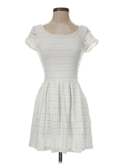 Pre-owned Aqua Casual Dress In White