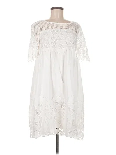 Pre-owned Aqua Casual Dress In White
