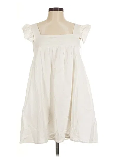 Pre-owned Aqua Casual Dress In White