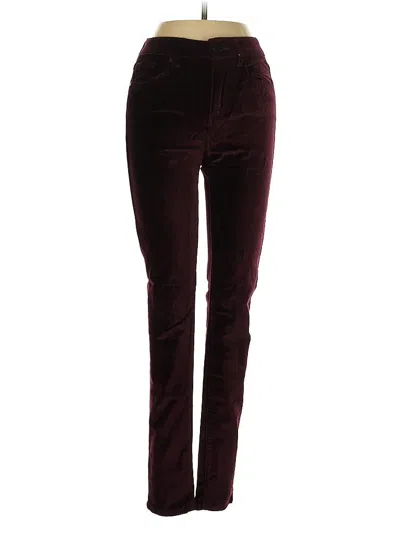 Pre-owned Aqua Casual Pants In Burgundy