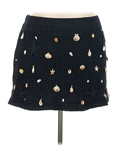Pre-owned Aqua Casual Skirt In Blue