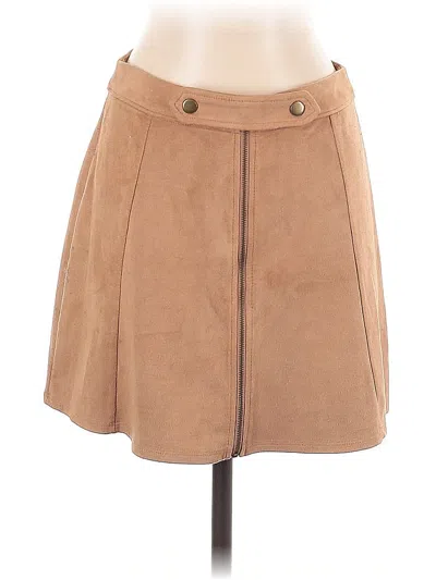 Pre-owned Aqua Casual Skirt In Brown