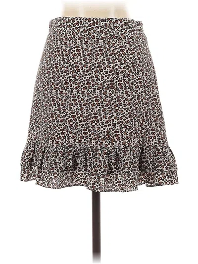 Pre-owned Aqua Casual Skirt In Brown