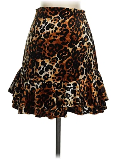 Pre-owned Aqua Casual Skirt In Brown