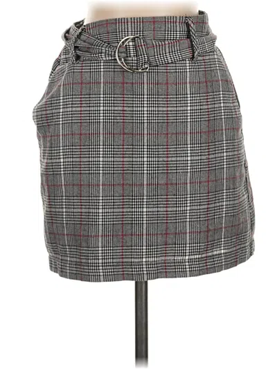 Pre-owned Aqua Casual Skirt In Gray