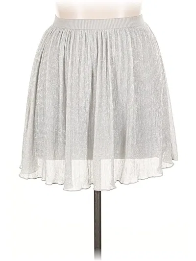 Pre-owned Aqua Casual Skirt In Silver