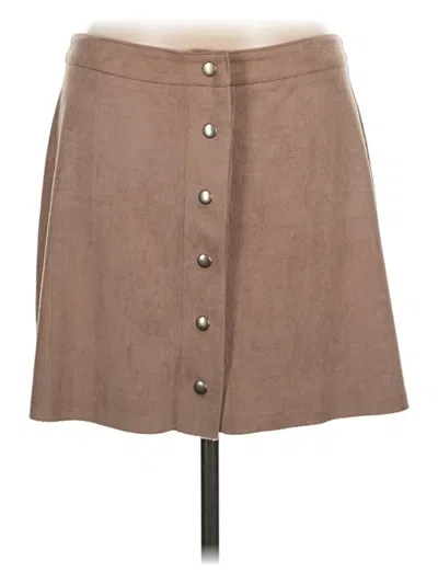 Pre-owned Aqua Casual Skirt In Tan