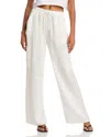 Aqua Chambray Cargo Pants - Exclusive In White