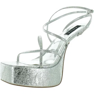 Aqua Chance Womens Patent Square Toe Block Heel In Multi