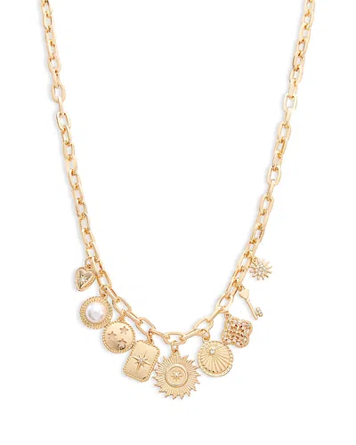 Aqua Charm Necklace, 16 - Exclusive In Gold