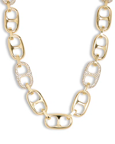 Aqua Chromatic Chain Link Necklace, 17 - Exclusive In Gold