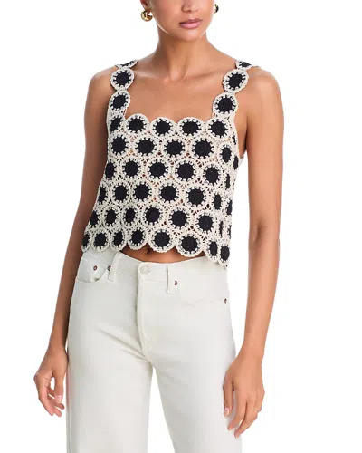 Aqua Circle Crochet Tank Top - Exclusive In Multi