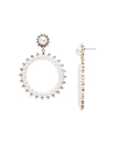 Aqua Circle Drop Earrings - Exclusive In White/gold