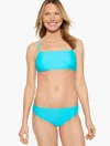 Aqua Club Misses -  Bandeau Bikini Top - Pool Blue - Large Talbots In Pool Blue