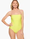 Aqua Club Misses -  Bandeau One-piece Swimsuit - Lime Citron - Xxl Talbots