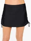 Aqua Club Misses -  Cinch Swim Skirt - Black - Xxl Talbots