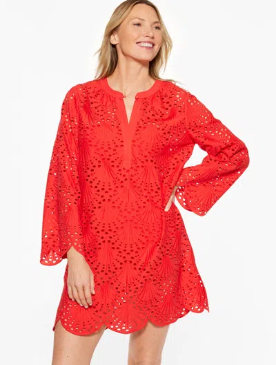 Aqua Club Misses -  Eyelet Dress Cover-up - Red Pepper - Large Talbots