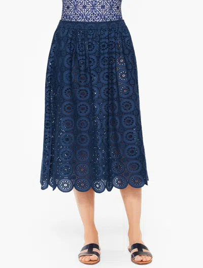 Aqua Club Misses -  Eyelet Skirt Cover-up - Ink - Small Talbots