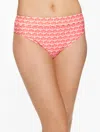 Aqua Club Misses -  High Waist Swim Bottom - Fiji Shell Sweater - Coral Peach - Xl Talbots In Coral Peach