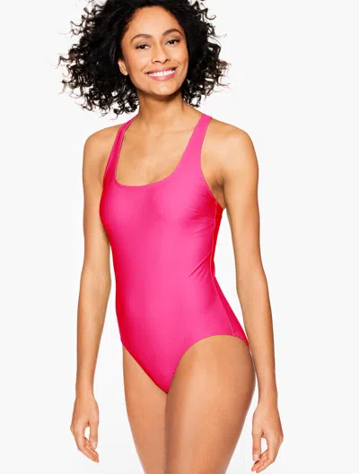 Aqua Club Misses -  Scoop Neck One-piece Swimsuit - Tropical Punch - Xl Talbots