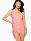 Aqua Club Misses -  Scoop Neck Tankini - Fiji Shell Sweater - Coral Peach - Xl Talbots In Coral Peach