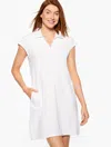 Aqua Club Misses -  Terry Dress Cover-up - White - Large Talbots In White