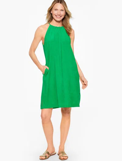 Aqua Club Misses -  Terry Gathered Dress Cover-up - Bright Green - Xl Talbots