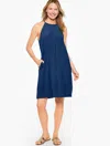 Aqua Club Misses -  Terry Gathered Dress Cover-up - Ink - Xl Talbots In Ink