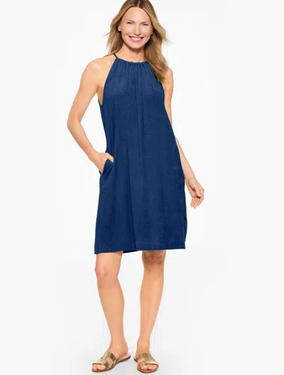 Aqua Club Misses -  Terry Gathered Dress Cover-up - Ink - Xl Talbots