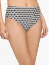 Aqua Club Misses -  Ultra High Waist Swim Bottom - Fiji Shell Sweater - Black - Small Talbots In Black
