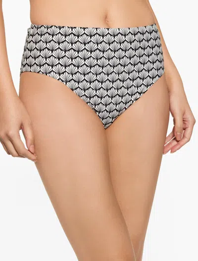 Aqua Club Misses -  Ultra High Waist Swim Bottom - Fiji Shell Sweater - Black - Small Talbots