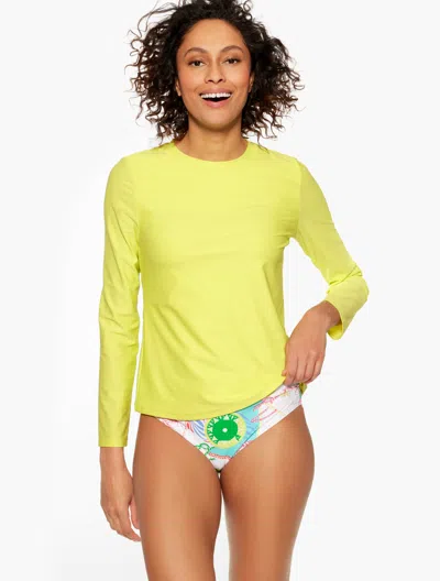 Aqua Club Misses -  Upf 50+ Long Sleeve Swim T-shirt - Lime Citron - Xl Talbots