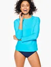 Aqua Club Misses -  Upf 50+ Long Sleeve Swim T-shirt - Pool Blue - Large Talbots