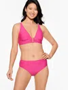 Aqua Club Misses -  V-neck Bikini Top - Tropical Punch - Xs Talbots In Tropical Punch