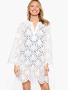 Aqua Club Plus Size -  Eyelet Dress Cover-up - White - 3x Talbots