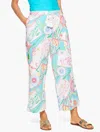 Aqua Club Plus Size -  Gauze Pants Cover-up - Cã´te D'azur - Vivid Turquoise - 3x - 100% Cotton Talbo In Vivid Turquoise