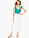 Aqua Club Plus Size -  Gauze Pants Cover-up - Talbots White - 1x - 100% Cotton