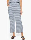 Aqua Club Plus Size -  Terry Pants Cover-up - Stripe - White/ink - 3x Talbots In White,ink