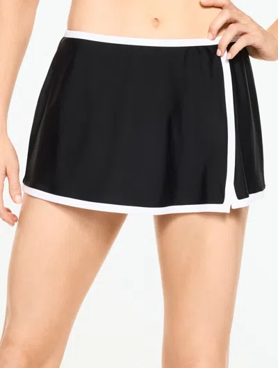 Aqua Club Swim Skirt - Tipped - Black/white - Medium Talbots In Multi