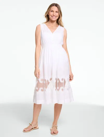 Aqua Club Wave Lace Beach Dress - White - Small Talbots