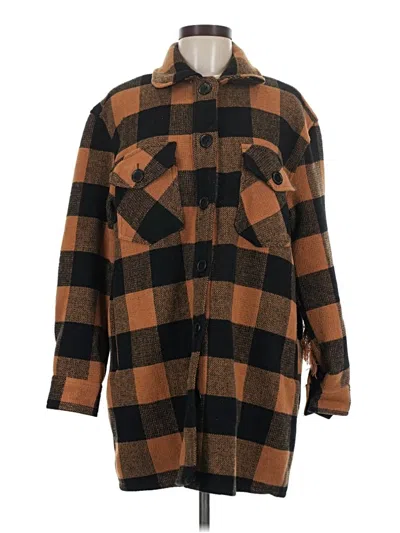Pre-owned Aqua Coat In Brown