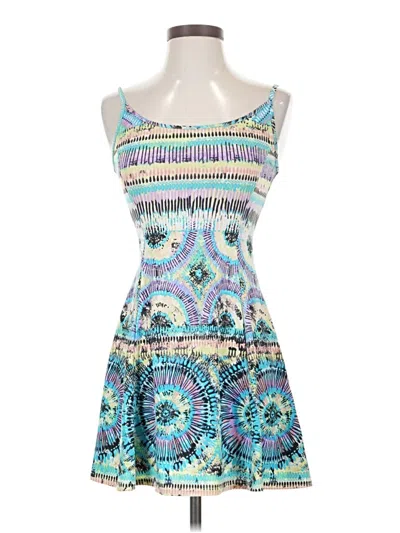Pre-owned Aqua Cocktail Dress In Blue