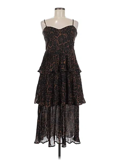 Pre-owned Aqua Cocktail Dress In Brown