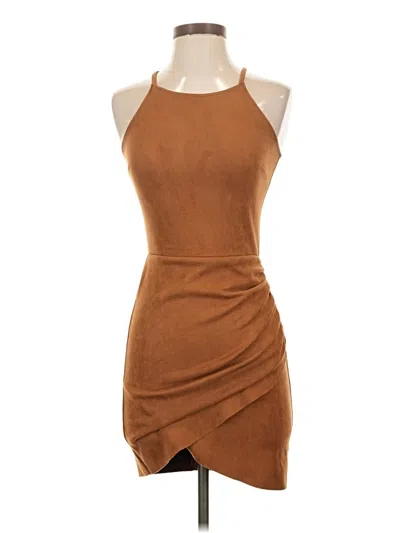 Pre-owned Aqua Cocktail Dress In Brown