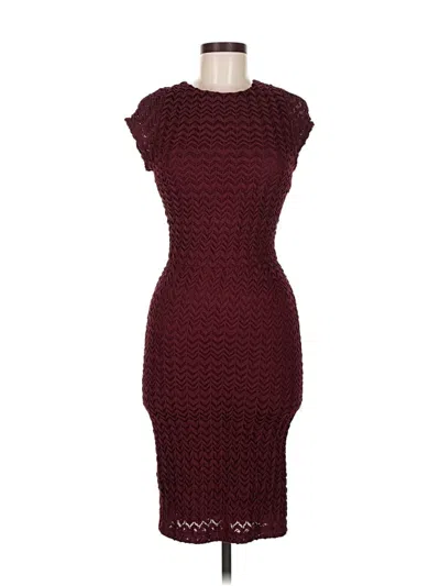 Pre-owned Aqua Cocktail Dress In Burgundy